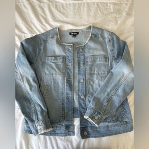 Joe Fresh Women’s Collarless Jean Jacket - US XL